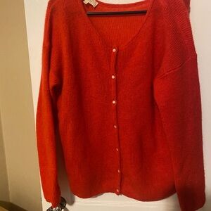 Women's Sézane Red Cardigan